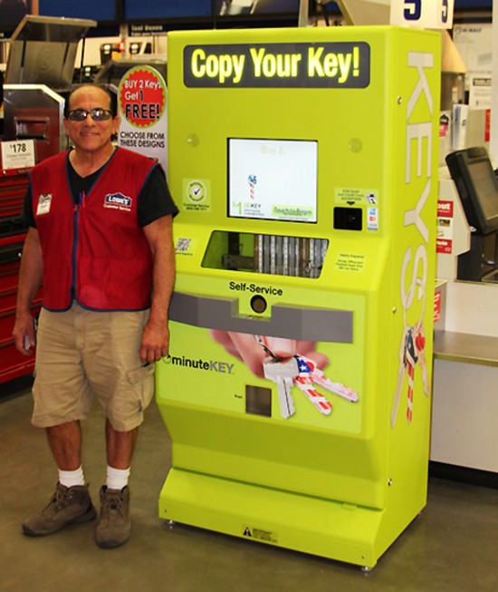 Киоски самообслуживания для изготовления ключей установлены в 2 500 точках США и Канады
